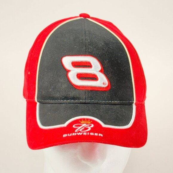 Dale Earnhardt Jr. 8 Winner’s Circle Budweiser Hat Red Black Adjustable - Picture 1 of 7